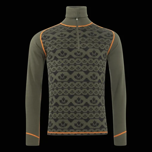 Alaska 2-layer Woll Polo Zip, villainen kerrastopaita - Metsästysvaatteet - Alaska 2-layer Woll Polo Zip, villainen kerrastopaita