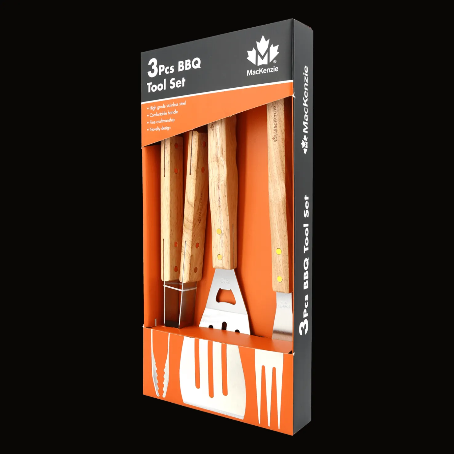 BBQ Set, 3 Pcs, grillisetti - Metsästysvarusteet - BBQ Set, 3 Pcs, grillisetti