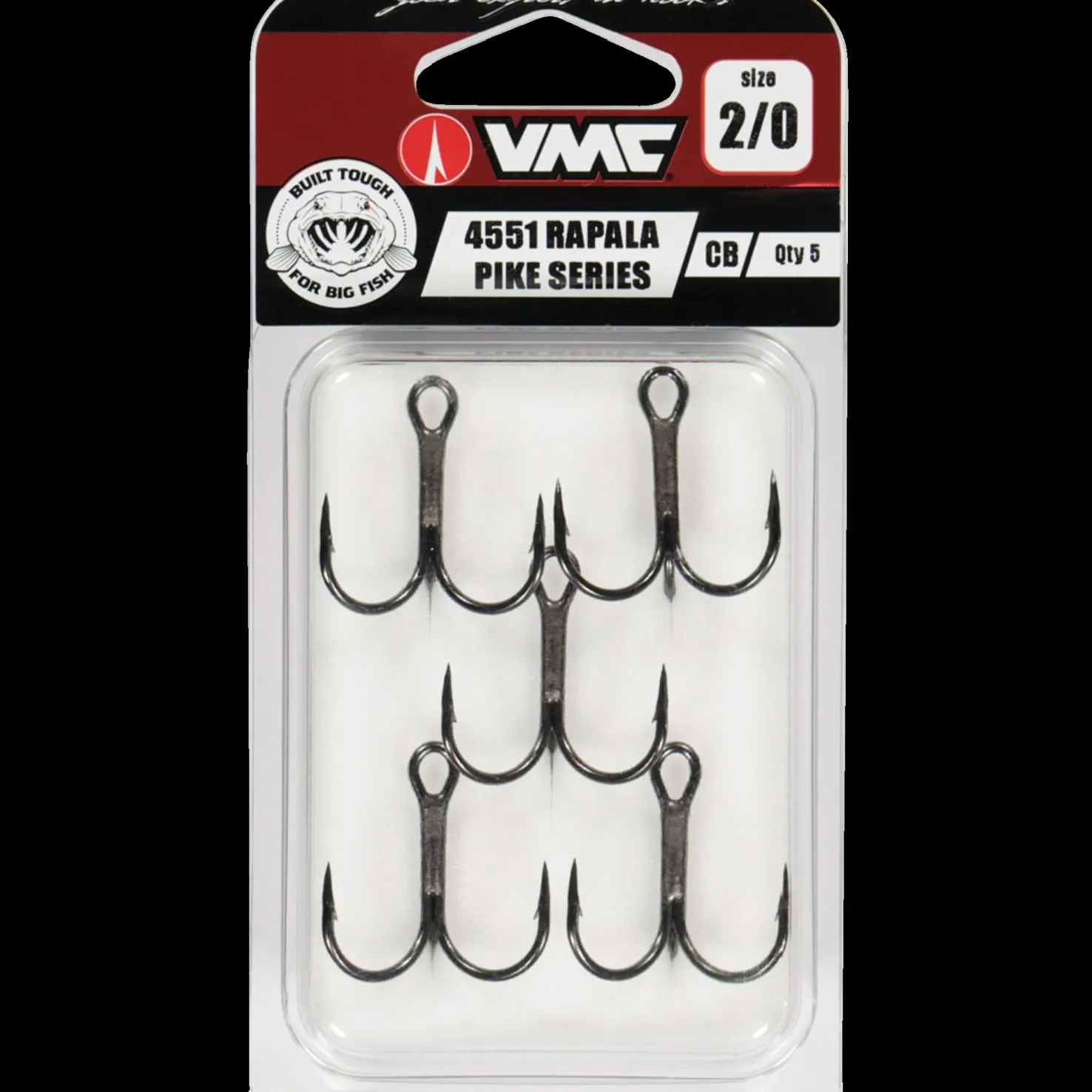 4551cb Rapala Pike Coastal Black 5-pack, treblekrok - Kalastustarvikkeet - 4551cb Rapala Pike Coastal Black 5-pack, treblekrok