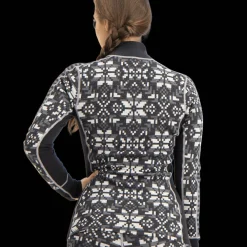 Else Half Zip, naisten villapaita - Villakerrastot yläosat naiset - Else Half Zip, naisten villapaita