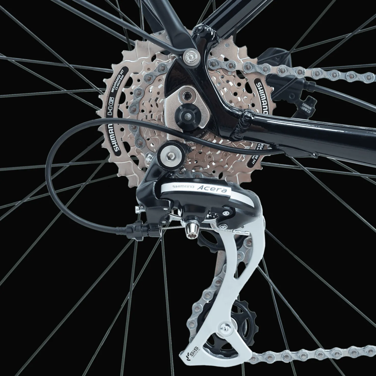 E-Trekking 1.0 Wave JET BLACK 24, naisten hybridisähköpyörä - Sähköpyörät - E-Trekking 1.0 Wave JET BLACK 24, naisten hybridisähköpyörä