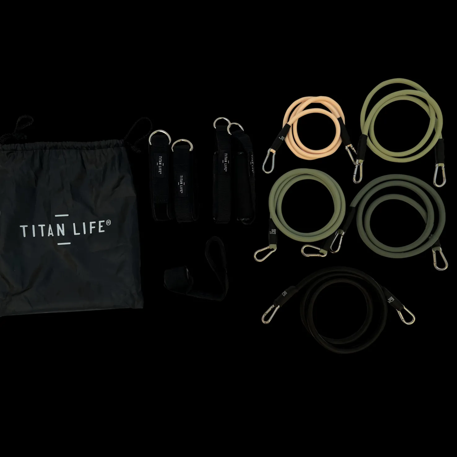 Exercise Tube Set, vastuskuminauhasetti - Voimaharjoitteluvälineet - Exercise Tube Set, vastuskuminauhasetti