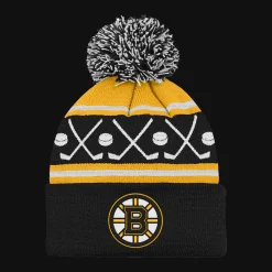 Faceoff Cuff Knit Beanie with pom Bruins - 24/25, fanipipo, unisex, lasten - NHL-Tuotteet - Faceoff Cuff Knit Beanie with pom Bruins - 24/25, fanipipo, unisex, lasten