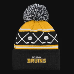 Faceoff Cuff Knit Beanie with pom Bruins - 24/25, fanipipo, unisex, lasten - NHL-Tuotteet - Faceoff Cuff Knit Beanie with pom Bruins - 24/25, fanipipo, unisex, lasten