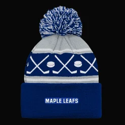 Faceoff Cuff Knit Beanie with pom Maple Leafs - 24/25, fanipipo, lasten - NHL-Tuotteet - Faceoff Cuff Knit Beanie with pom Maple Leafs - 24/25, fanipipo, lasten