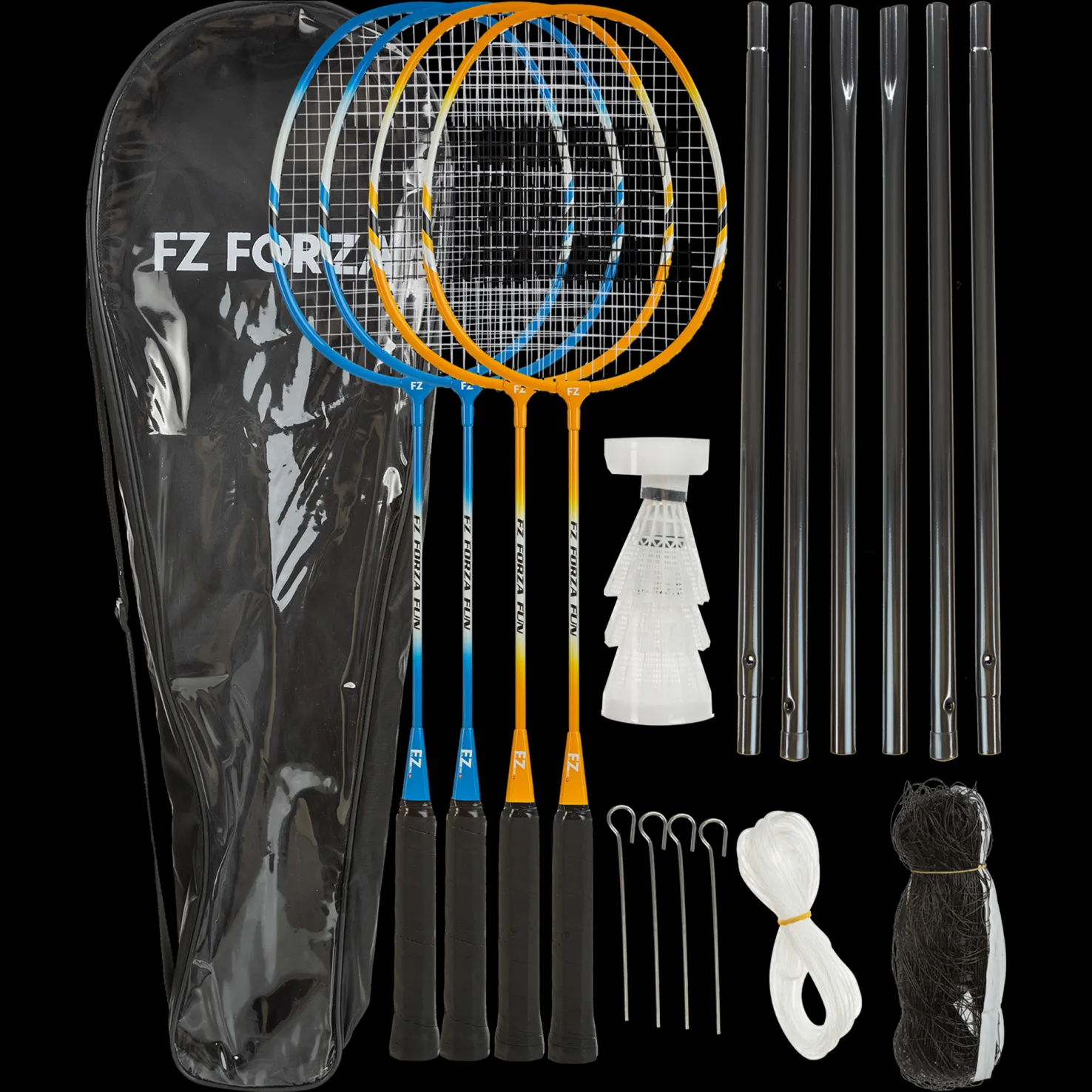 Fun Summer Set 4 Pcs.+ Net, sulkapallosetti - Sulkapallo - Fun Summer Set 4 Pcs.+ Net, sulkapallosetti