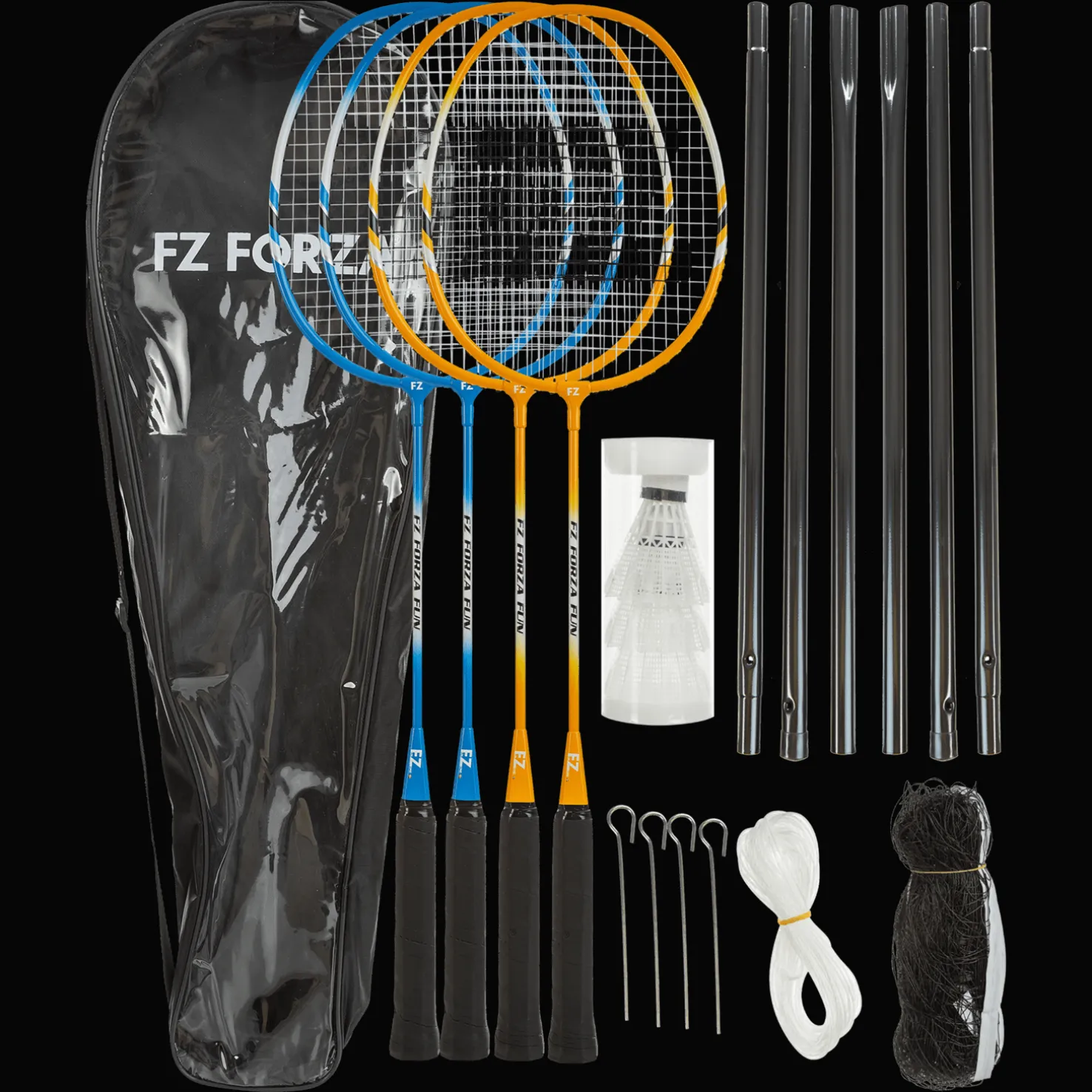 Fun Summer Set 4 Pcs.+ Net, sulkapallosetti - Sulkapallo - Fun Summer Set 4 Pcs.+ Net, sulkapallosetti