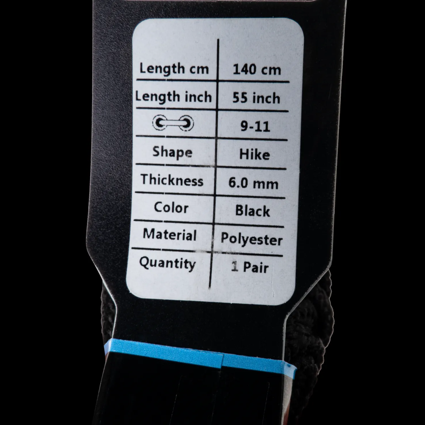 Hike140 Black, kengännauhat - Kenkien Huolto - Hike140 Black, kengännauhat