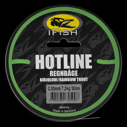 Hot Line, Regnbåge 300m 0,30mm - Siimat Ja Perukkeet Kalastukseen - Hot Line, Regnbåge 300m 0,30mm