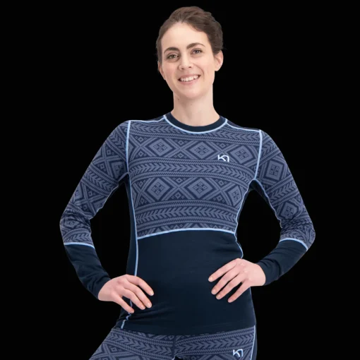 Ida Long Sleeve, naisten villapaita - Villakerrastot yläosat naiset - Ida Long Sleeve, naisten villapaita