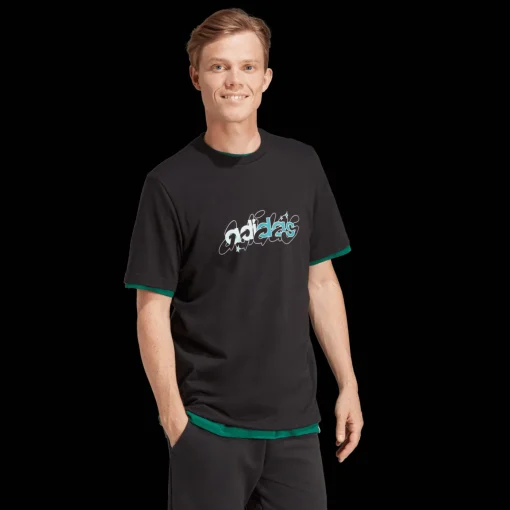 Illustrated Linear Graphic T-Shirt, miesten t-paita - Vapaa-Ajan T-Paidat - Illustrated Linear Graphic T-Shirt, miesten t-paita