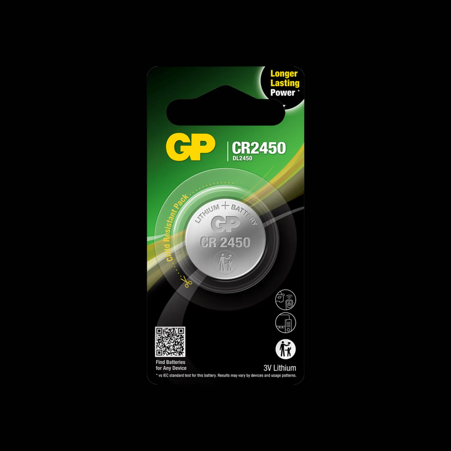 Lithium nappiparisto CR2450 1-Pack, nappiparisto - Muu Elektroniikka - Lithium nappiparisto CR2450 1-Pack, nappiparisto