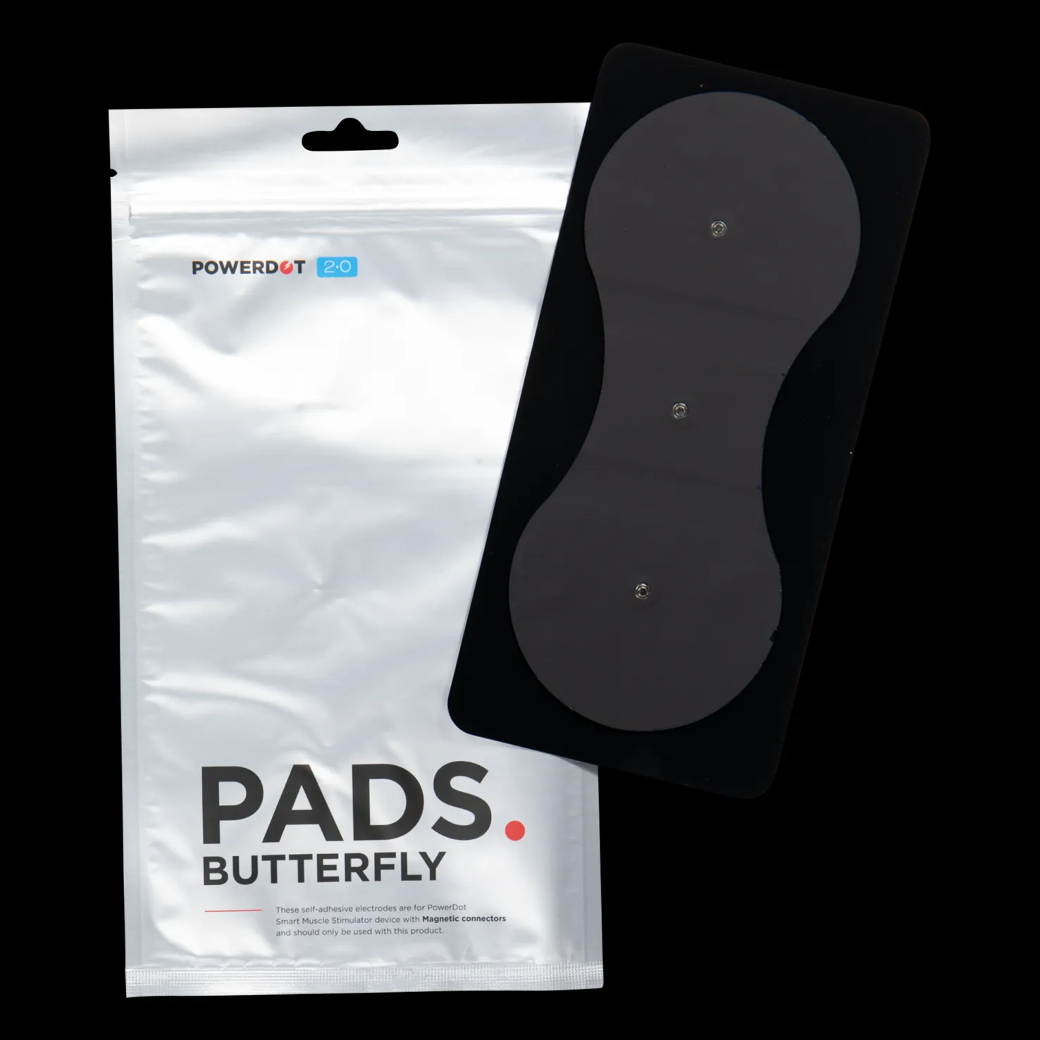 PowerDot Magnetic Pad Black Butterfly 2.0, elektrodityyny - Hieronta - PowerDot Magnetic Pad Black Butterfly 2.0, elektrodityyny