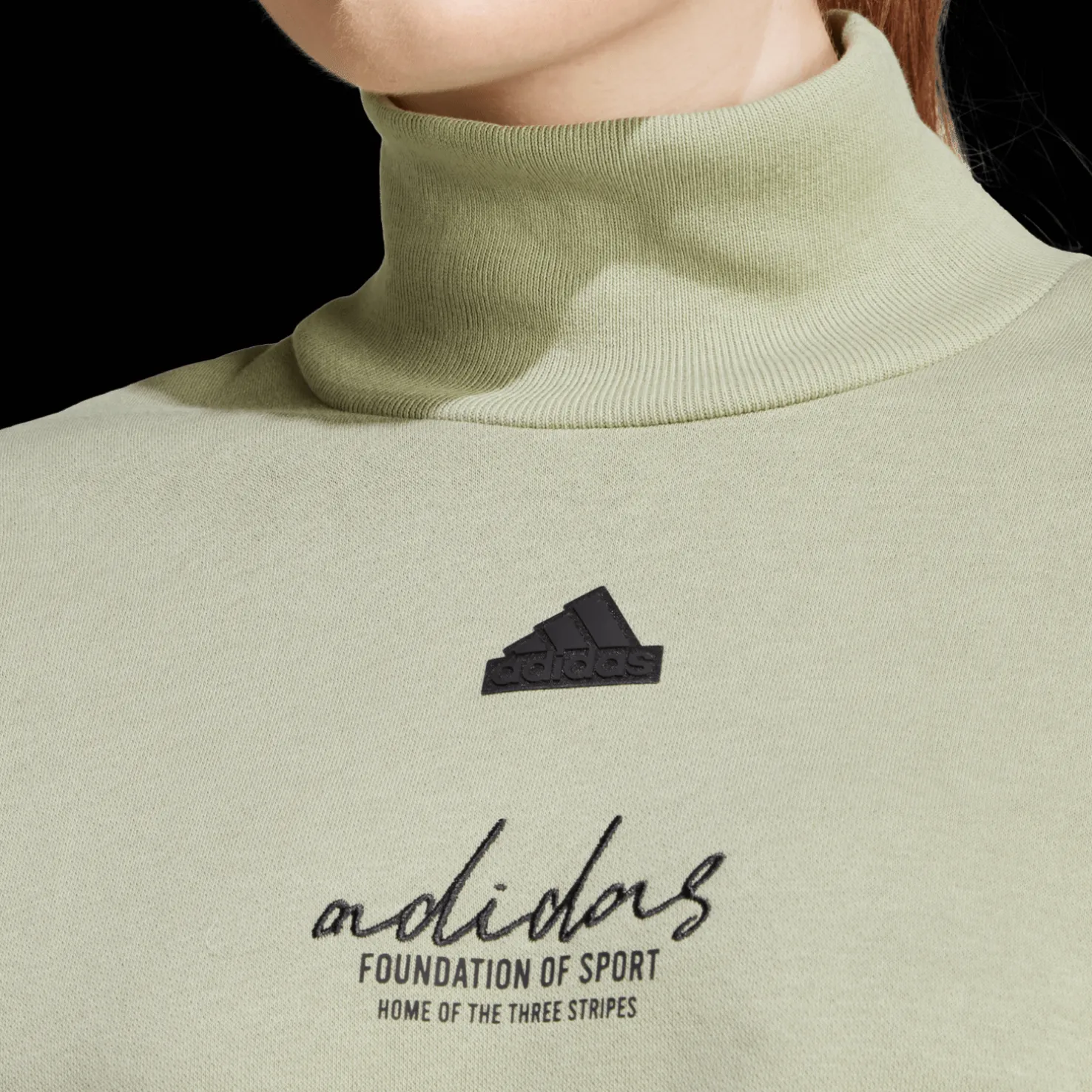 Signature Graphic Embroidery Fleece Crop Sweatshirt, naisten collegepaita - Vapaa-Ajan Paidat - Signature Graphic Embroidery Fleece Crop Sweatshirt, naisten collegepaita