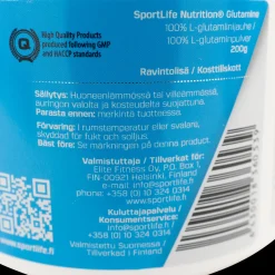 SportLife Glutamine 200g - Lisäravinteet - SportLife Glutamine 200g