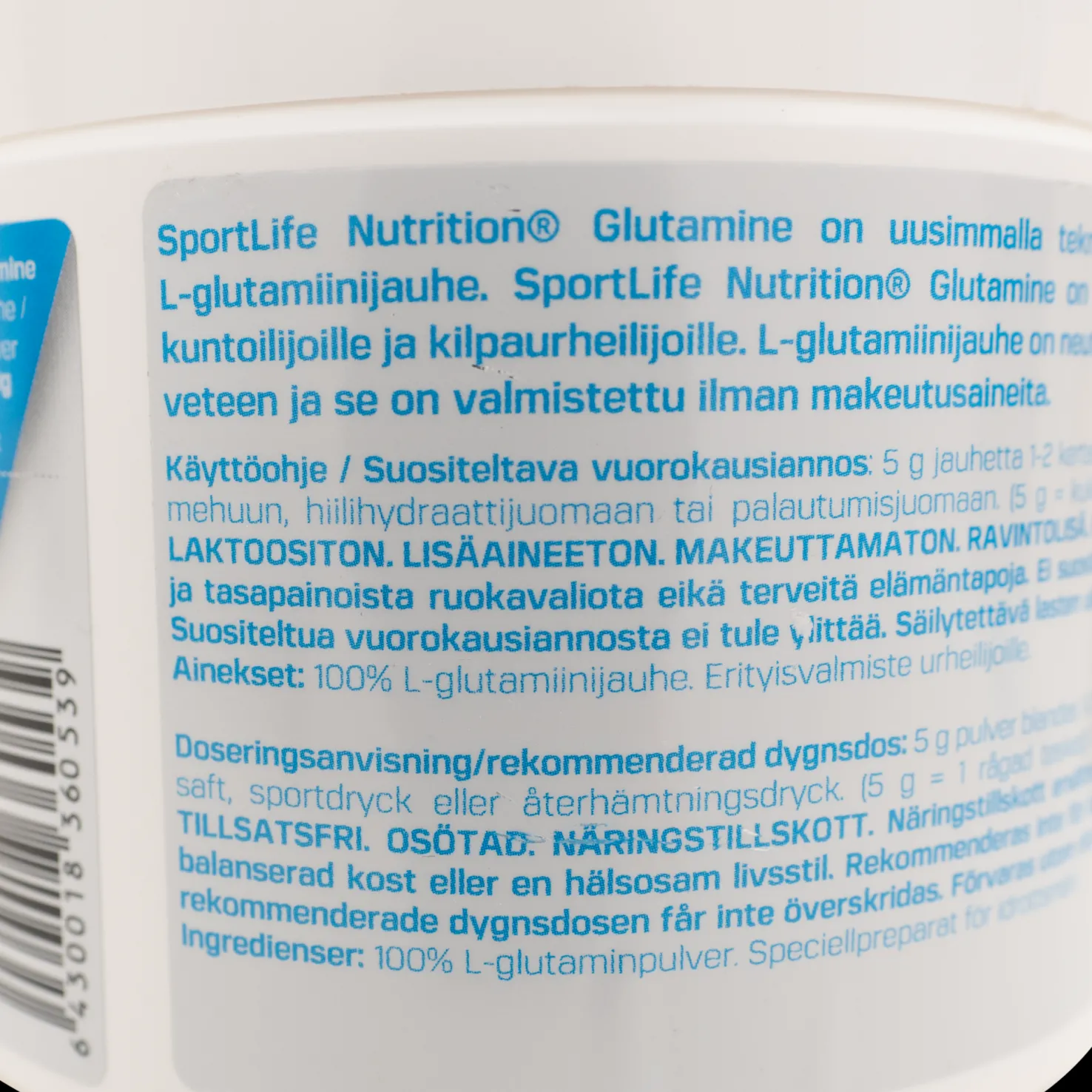 SportLife Glutamine 200g - Lisäravinteet - SportLife Glutamine 200g