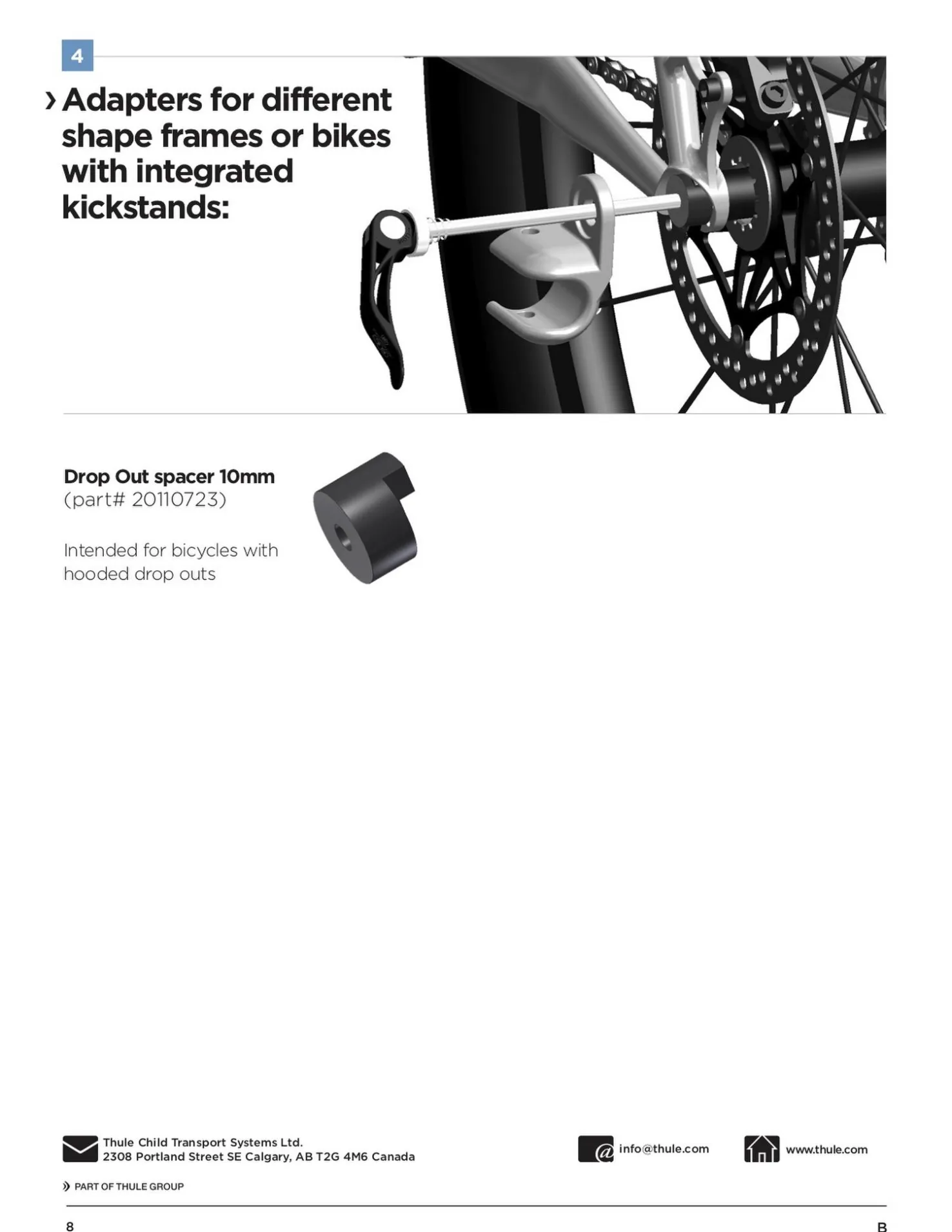 Thule Shimano E-Thru axle adapter, lastenkuljetuskärryn akseliadapteri - Tarvikkeet Kuljetuskärryihin - Thule Shimano E-Thru axle adapter, lastenkuljetuskärryn akseliadapteri