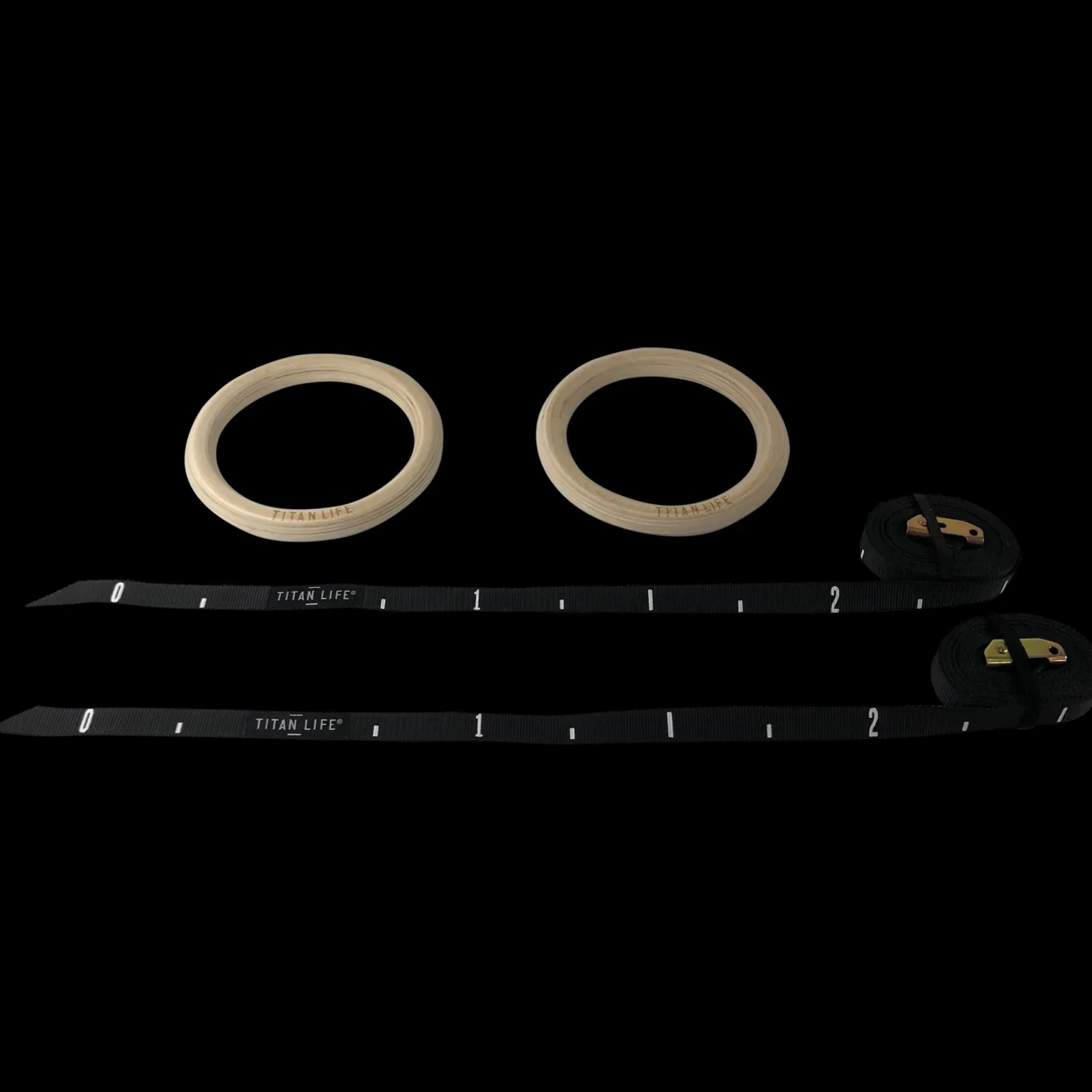 Titan Life - Wooden Gymrings, voimistelurenkaat - Core-Harjoittelu - Titan Life - Wooden Gymrings, voimistelurenkaat