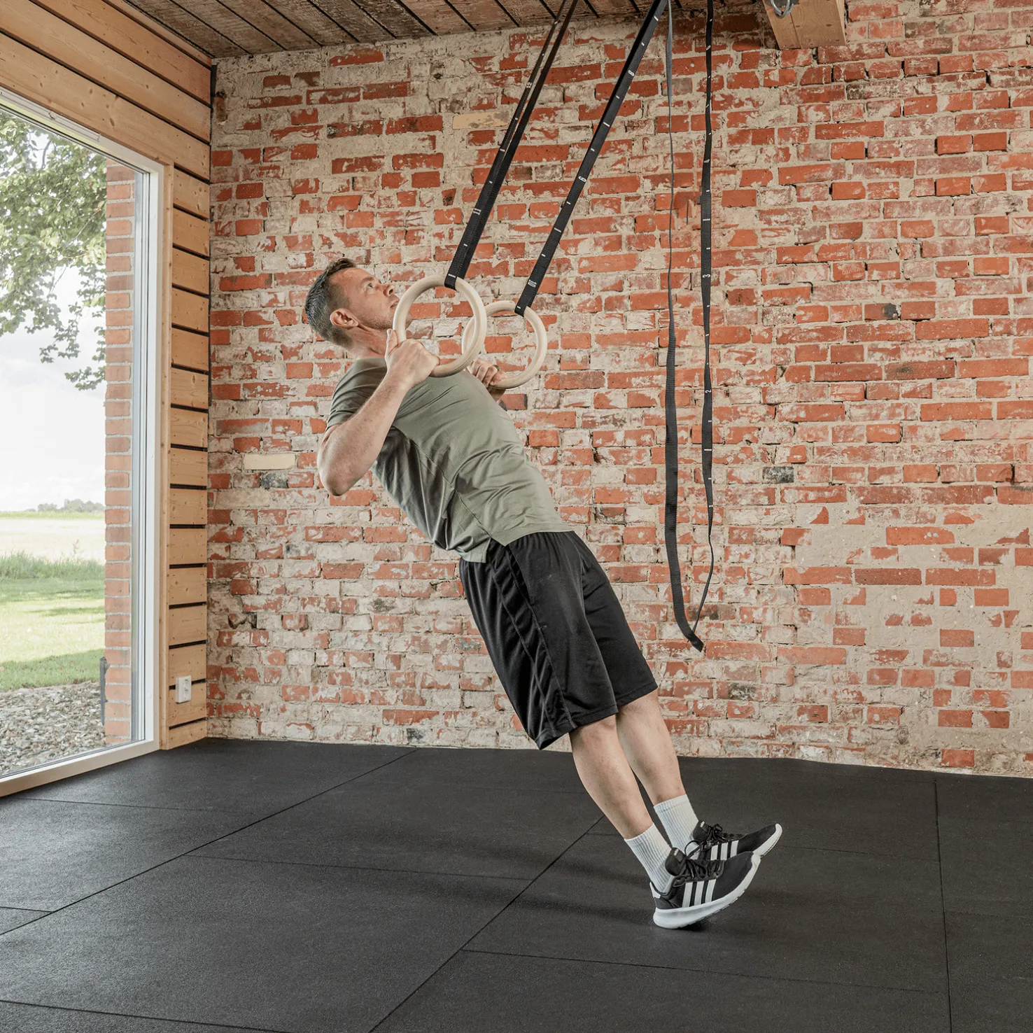 Titan Life - Wooden Gymrings, voimistelurenkaat - Core-Harjoittelu - Titan Life - Wooden Gymrings, voimistelurenkaat