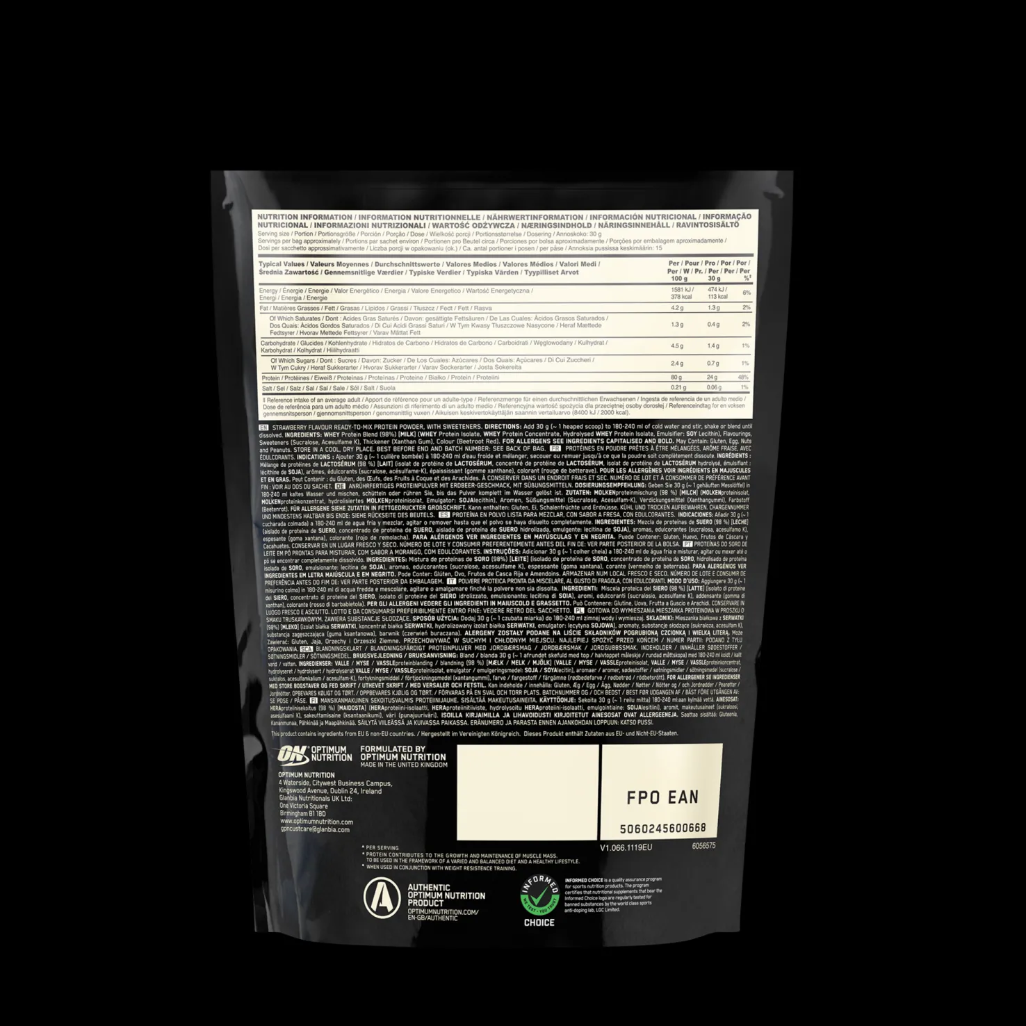 100 % Whey Gold Standard, heraproteiinijauhe 450 g - Proteiinilisät - 100 % Whey Gold Standard, heraproteiinijauhe 450 g