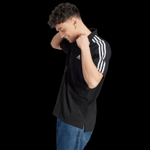 Essentials Piqué Emroidered Small Logo 3-Stripes, miesten pikeepaita - T-Paidat Ja Pikeepaidat - Essentials Piqué Emroidered Small Logo 3-Stripes, miesten pikeepaita