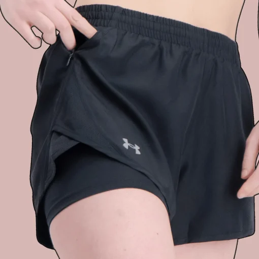 Fly By 2-In-1 Shorts, naisten juoksushortsit - Treenishortsit - Fly By 2-In-1 Shorts, naisten juoksushortsit