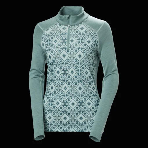 LIFA Merino Midweight Graphic 1/2 Zip, naisten villapaita - Villakerrastot yläosat naiset - LIFA Merino Midweight Graphic 1/2 Zip, naisten villapaita