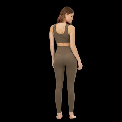 Ribbed Seamless Square Bra, naisten urheiluliivit - Kevyt Tuki - Ribbed Seamless Square Bra, naisten urheiluliivit