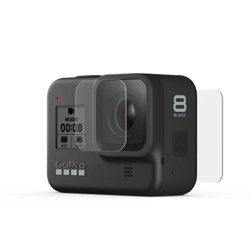 Tempered Glass Lens + Screen Protectors (Hero8 Black), suojakalvo - Kameroiden lisävarusteet - Tempered Glass Lens + Screen Protectors (Hero8 Black), suojakalvo